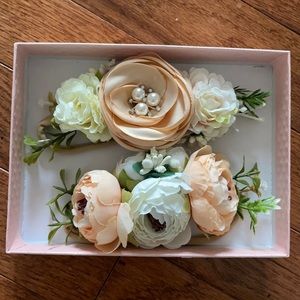 Baby girl floral headbands NWOT